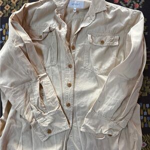 THE GREAT. Yellow Utility Shirt